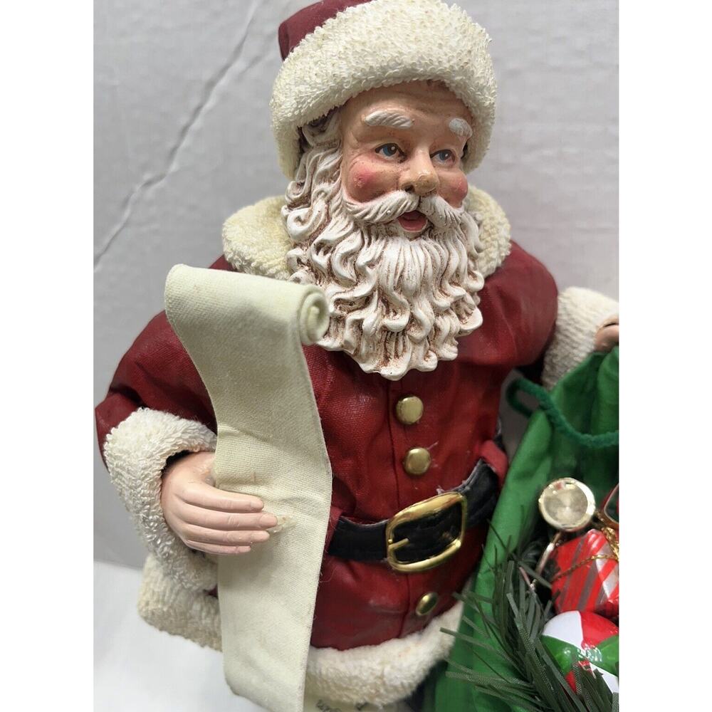 San Francisco Music Box Co Santa Claus Coming to Town Figurine Decor~ Bag & List - Picture 5 of 10